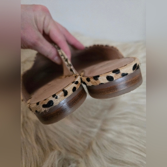 Matisse real leather leopard Print Mules classic | size 8.5 - Picture 5 of 9